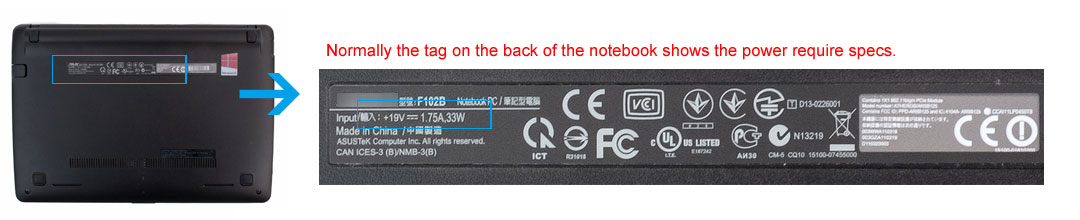 check the specs of your ASUS K52F notebook charger