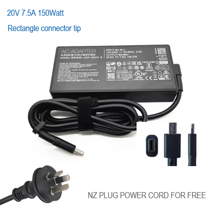 ASUS 20V 7.5A 150Watt charger rectangle tip